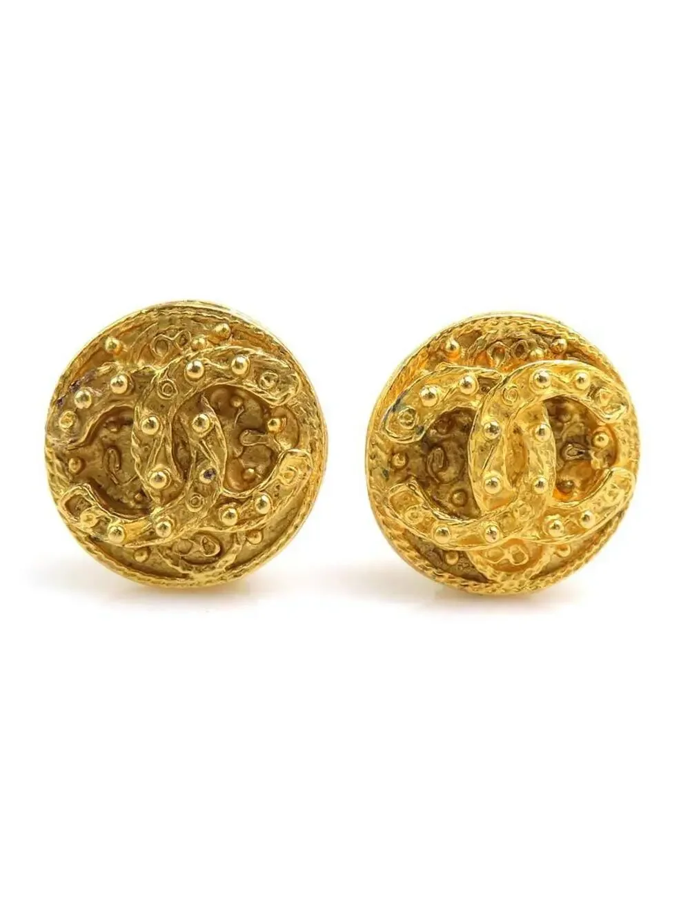 Auth Chanel Vintage Cc Logo Clip On #303022C49B
